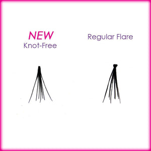 Elegant Lashes Knot-Free Individual vs. Regular Flare Individual Lash Cluster