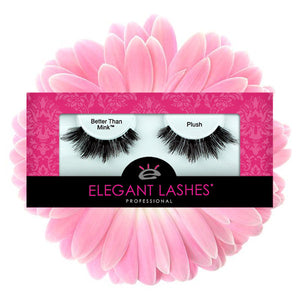 Elegant Lashes Plush 3d human hair lashes in packaging