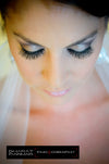 bride wearing Elegant Lashes #747S Black false eyelashes