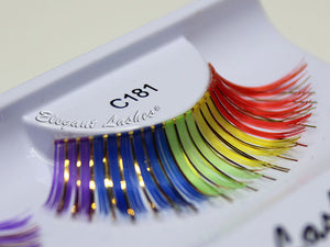C181 Rainbow & Gold Mix Carnival Color Lash