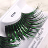 C848 Spiky Green Metallic Mix Carnival Color Drag Lashes