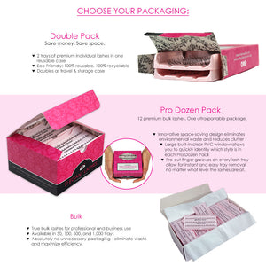 Elegant Lashes bulk Individual Single Lashes - wholesale multi-pack packaging