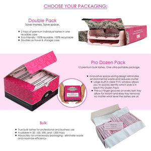 Elegant Lashes bulk Individual Single Lashes - wholesale multipack packaging