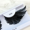 F096 giant black feather eyelashes