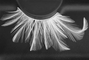 Elegant Lashes F403 long white wispy feather eyelashes