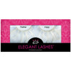 Elegant Lashes F403 long white wispy feather eyelashes in packaging