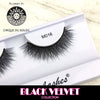 cruelty-free vegan synthetic smoky glam volume false eyelashes | Elegant Lashes M016 Black Velvet