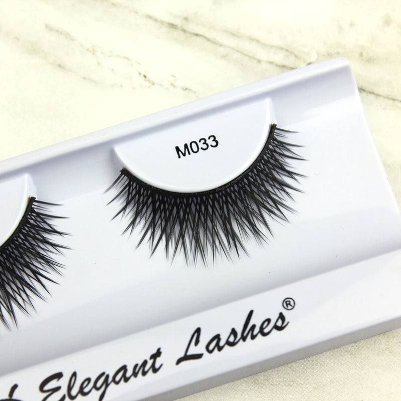 Elegant Lashes M033 cruelty-free mystic lashes + 220 spiky natural lashes stacked